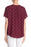 Blu Pepper Nordstrom Polka Dot Short Sleeve Blouse Burgundy Size M