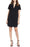 All In Favor Hailey Black Crepe Shift Mini Robe Business Casual Taille XS NOUVEAU