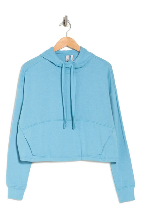 Z By Zella Vertical Swing Long Sleeve Pullover Hoodie Teal Dolphin Size XS