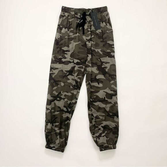 Know One Cares Jogger Women's Multicolor Camouflage Drawstring Waist Pants XS