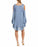 BCBGMAXAZRIA Ellyson Cold Shoulder A-Line Dress In Chambrey Blue Size XS $257