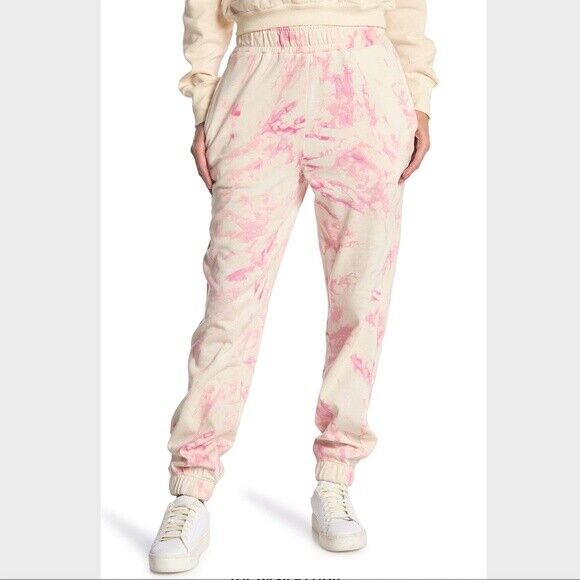 AFRM Tazo Sweatpants In Cream Blush Tie Dye Size XL