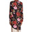 Catherine Catherine Malandrino Hi-Lo Woven Tunic Black Floral Print Size S $99