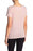Susina Burnout T-shirt à ourlet noué en rose Adobe Taille Petite S (SP) voir à travers