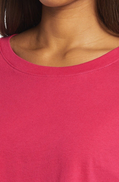 Treasure & Bond $79 XXS Pink Vivacious Oversized Crew Neck Long Sleeve Tee