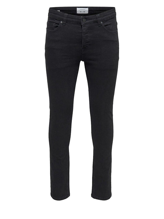 Only & Sons 5 Pocket onsLoom Slim Fit Jeans Black Denim Size 32x32