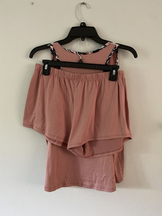 Cozy Rozy Women's 2-Piece Pyjama Set Racerback Tank & Shorts Size M