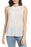 Hinge Women's Sleeveless Lace Inserts Top In Ivory Size XXS