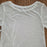 Susina Women's Ruched Burnout T-Shirt Round Neck In White Snow Size S