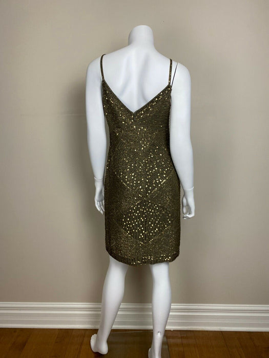 Ralph Lauren Sleeveless Sequin Evening Cocktail Dress In New Olive Size 2 $329