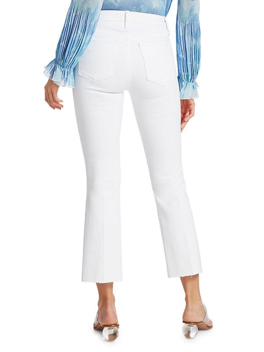 Joe's Jeans The Hi Honey High Waist Raw Hem Crop Bootcut Jeans Size 32 in white