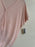 BP Small Toppink  Button Front Soft Knit Top Loose Short Sleeve V-Neck Solid S