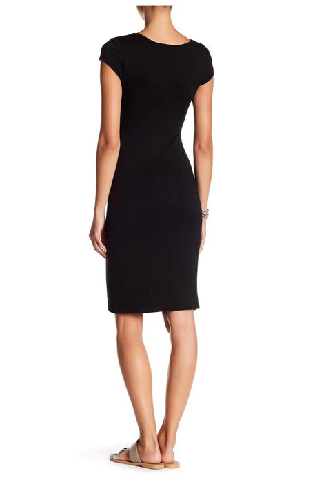 velvet torch cap sleeve bodycon dress Velvet Torch Cap Sleeve Bodycon Dress In Black