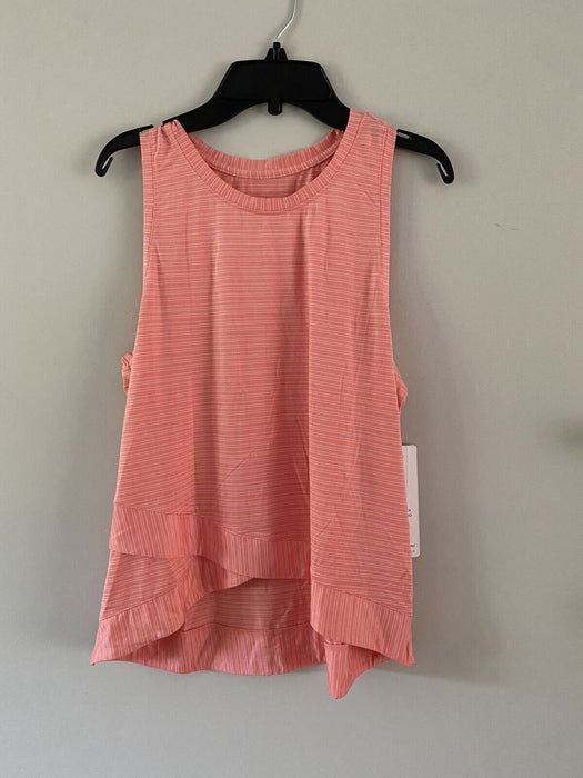 RBX Stripe Coral Super Soft Tulip Tank Top Size M $39