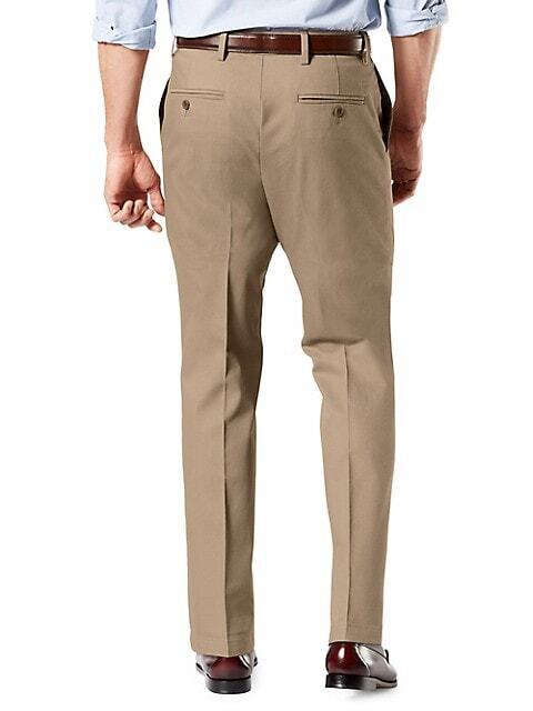 Dockers Straight Fit Lux Cotton Stretch Signature Flat Front Pants Khaki W52x30L