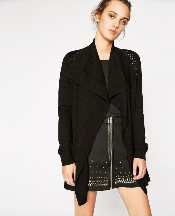 The Kooples Women's Wool And Cashmere Cardigan In Black Size 1 $345