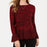 Style & Co Sweater Marl Ruffle sleeve Pullover Red size XXL
