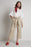Pantalon court halogène à jambe large et ceinture Paperboy en beige taille 16 90 $