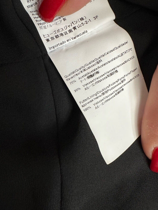 Hugo Boss responsible $260women's  crop v neck vest top size 4 in black 50453460