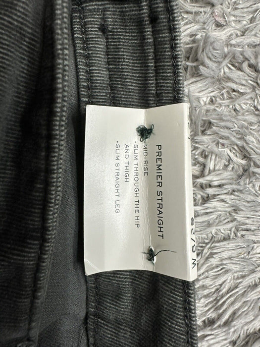 Lauren Ralph Lauren Jeans Women's Regular Size 8 GREY Corduroy Slim Stretch $125