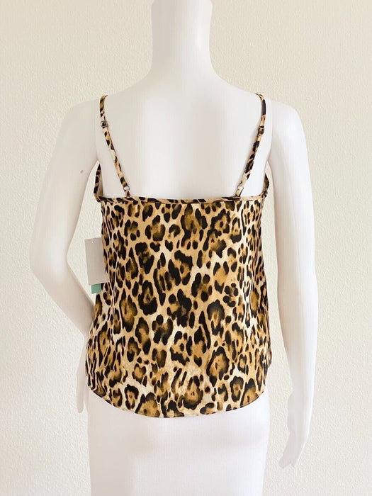 Abound Printed V-Neck Camisole Tan Leopard Brown Size XXS