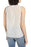 Hinge Women's Sleeveless Lace Inserts Top In Ivory Size XXS