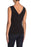 14th & Union women's Texture Knit Wrap Tank Top In Black Size Petite M