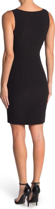 Moschino Women's  Bow Front Woven Sleeveless Dress in Balck size 44 ( 10 US )