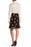 Catherine Catherine Malandrino Ruffle Trimmed Skirt Black/Tangerine Size M $87