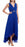 Eliza J Women's Embellished High/Low Chiffon Dress Peacock Blue Size 4 fits XS