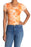 Abound Tie Dye Button Front Top In Rust Amber Orange Size M