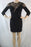 BCBGMAXAZRIA Mini-robe Edesa à col transparent pour femmes en noir taille 2 322 $