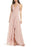 JENNY YOO Farrah Ruffle Jupe Robe en mousseline de soie en abricot fouetté taille 6