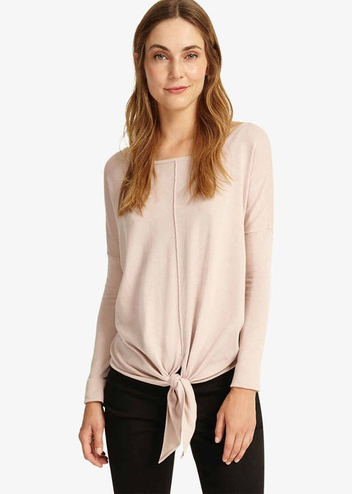 Phase Eight Jolanda Tie Front Knitted Sweater in Romantic Blush Size S NWT