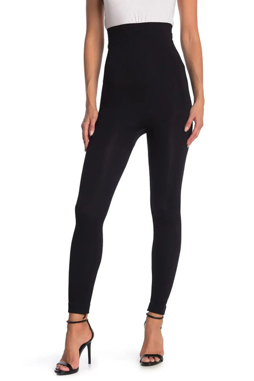 Black Fuchsia Secret Lace High Waist Seamless Leggings Shapewear Black Size L