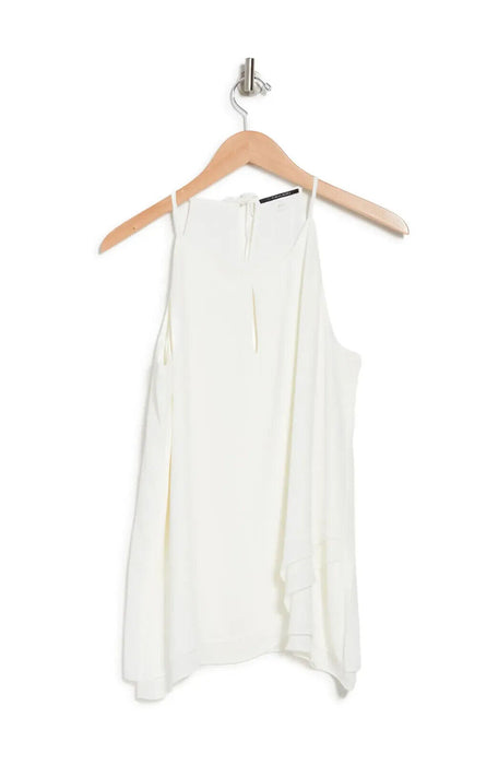 T TAHARI Double Layer Woven Cami In Natural Size XL