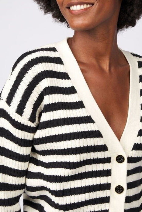 Scotch & Soda women's Stripe Sleeve strip Cardigan Sweater Size Large