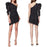Bardot Effie Robe asymétrique en dentelle à pois et à pois Noir Taille 10 L Convient aux plus grands 175 $