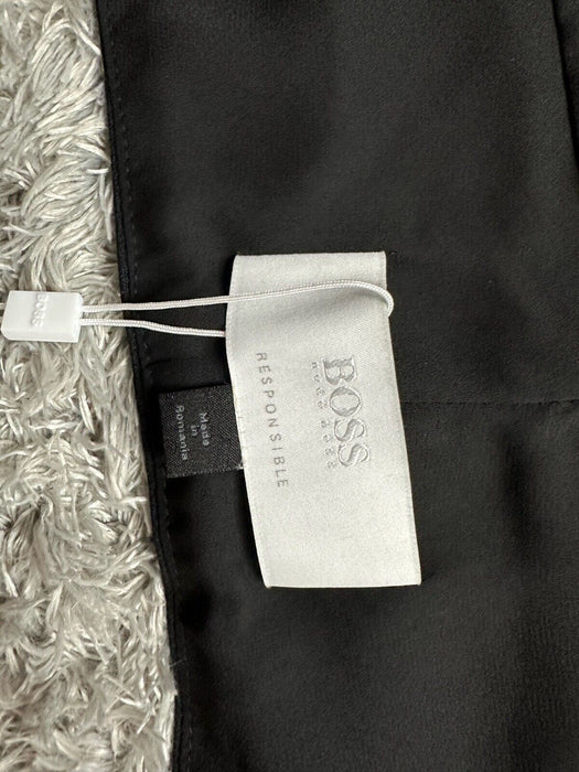 Hugo Boss responsible $260women's  crop v neck vest top size 4 in black 50453460