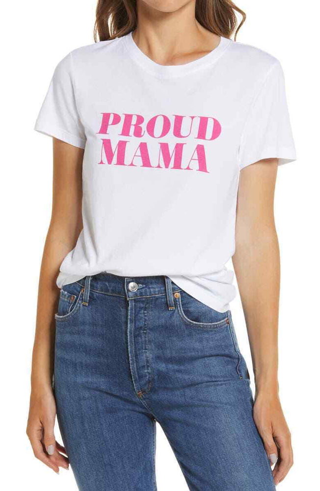 1901 women's Proud Mama Graphic short sleeve Tee size XL in white