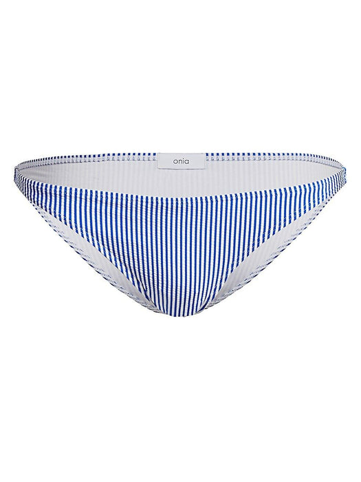 Onia Ashley Striped Bikini Bottom Blue White Size M $95