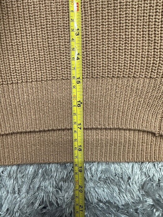 Reformation + Net Sustain Sami Cropped Ribbed Organic Cotton Sweater Sand Size L