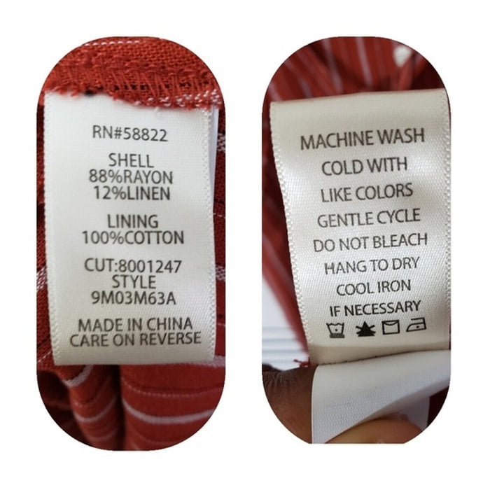 NWT Max Studio Striped Sleeveless Button Up Midi Dress Sz L $139