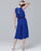 Vince Camuto Belted Crop Blouson Crepe Jumpsuit In Royal Blue Size 4