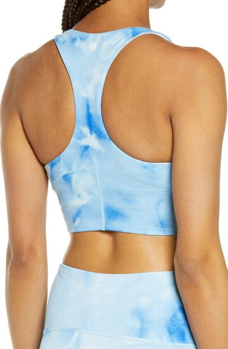 Zella Live Racerback BraIn Spray Dye Blue Size M
