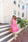 Eliza J Ruffle Lace Midi Sleeveless Dress In Pink Size 0