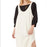 Free People Beach Women Scoop Neck Ribbed Cream Be Happy Pinafore Dress Sz Small