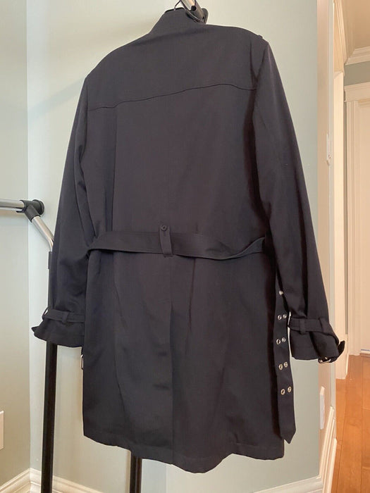 The Kooples Men's Jenna Trench Coat In Dark Navy Size 48