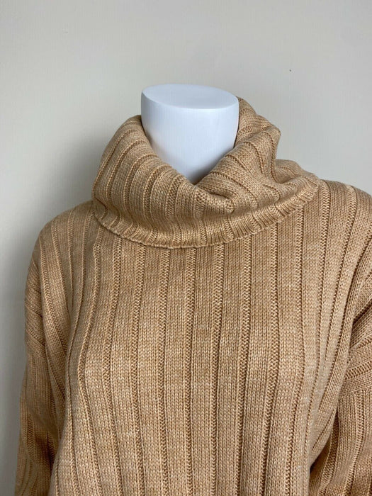 Lord & Taylor women's knittTurtleneck Sweater plus size 1X in camel heather $120