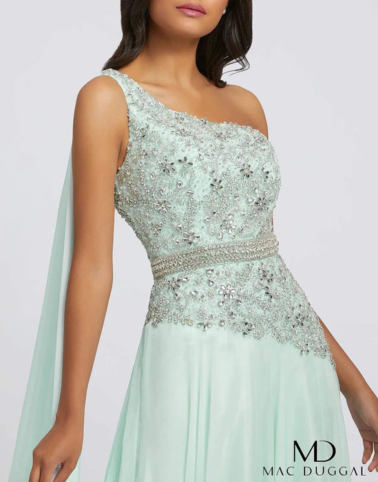 Mac Duggal women's Couture Mint Grecian Formal Dress size 2 $600 in green